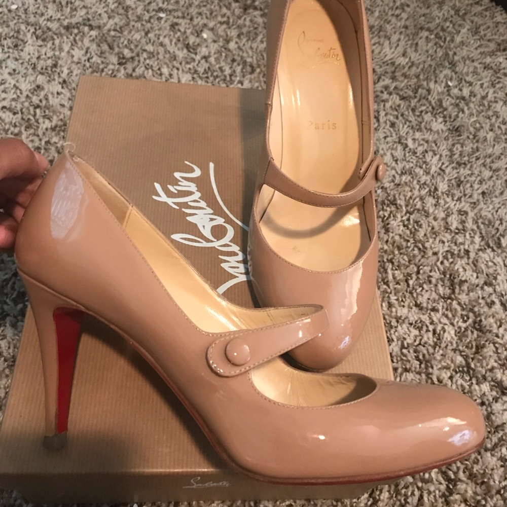 Christian Louboutin Charleen 85MM Patent Nude Pump